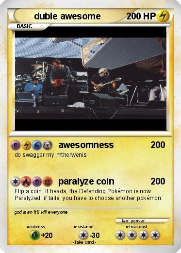 Pokémon Duble Awesome Awesomness My Pokemon Card