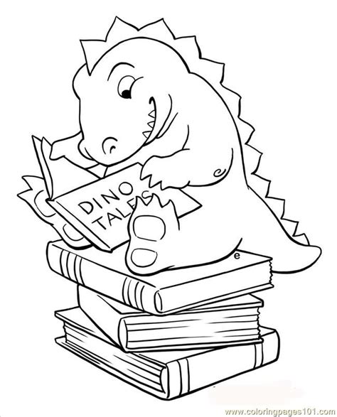 Printable Coloring Page Book Reading