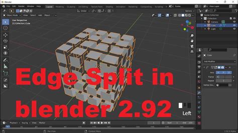 How To Separate Face In Blender Edge Split In Blender 292 Youtube