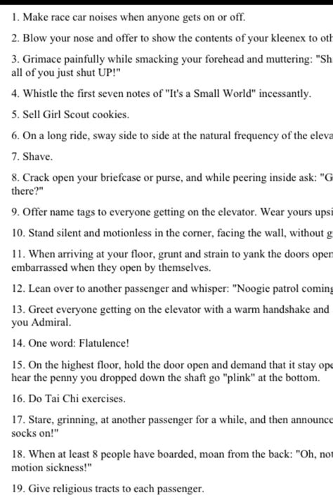Funny Things To Do In An Elevator I Cracked Up Funny
