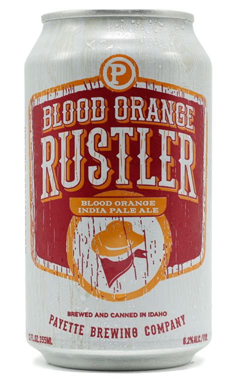 Blood Orange Rustler Ipa — Payette Brewing Company