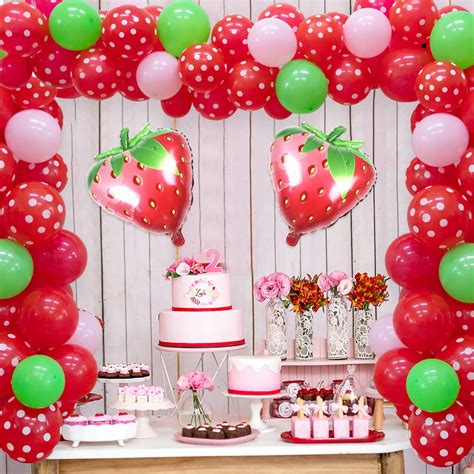 Buy Strawberry Party Decorations For Girls 1st 2nd Birthday Baby