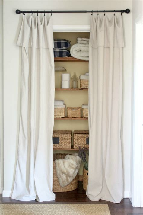 Closet Door Alternative - Easy Drop Cloth Curtains - Sincerely, Marie