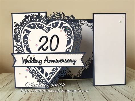 20th Wedding Anniversary Gate Fold Card Anniversary Cards For Couple