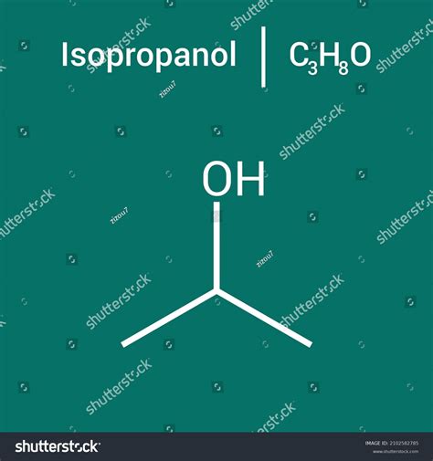 Chemische Struktur Von Isopropylalkohol C3h8o Stock Vektorgrafik