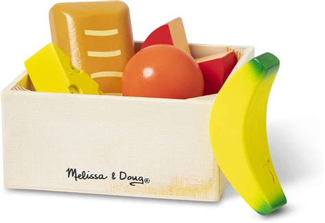 Melissa And Doug Food Groups 21 Wooden Pieces And 4 Crates