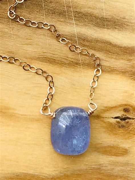 Tanzanite Necklace December Birthstone Jewelry Gemstone Necklace