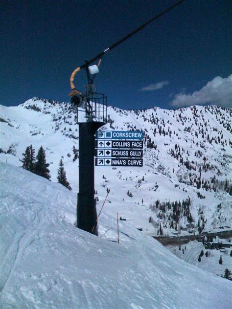 Collins Face Ski Slope Signs At Alta Utah By Cary Lee Flickr