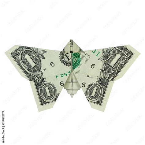 Money Origami Butterfly Insect Folded With Real One Dollar Bill