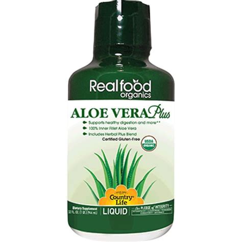 Country Life Realfood Organics Aloe Vera Plus 32 Fl Oz Liquid Walmart Com