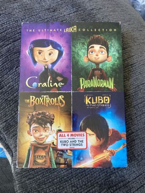 Coraline Paranorman The Boxtrolls Kubo 4 Disc Dvd Laika Collection For