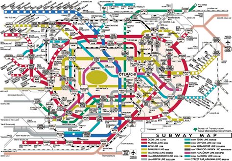 Tokyo Subway Map Free Printable Maps