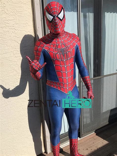 Free Shipping 3d Printting Raimi Spider Man Costume Raimi Spiderman