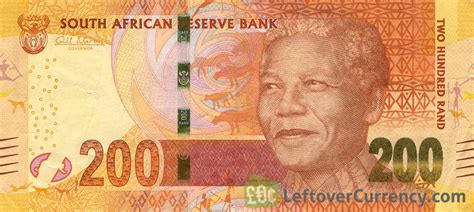 200 South African Rand Banknote Nelson Mandela Exchange Yours Today