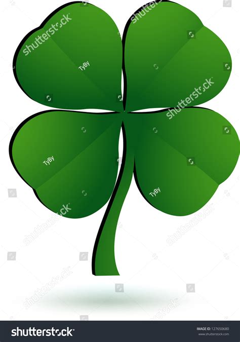 Four Leaves Clover Icon Isolated On White Vector 127650680