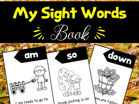 My Autumn Sight Words Book Teaching Resources