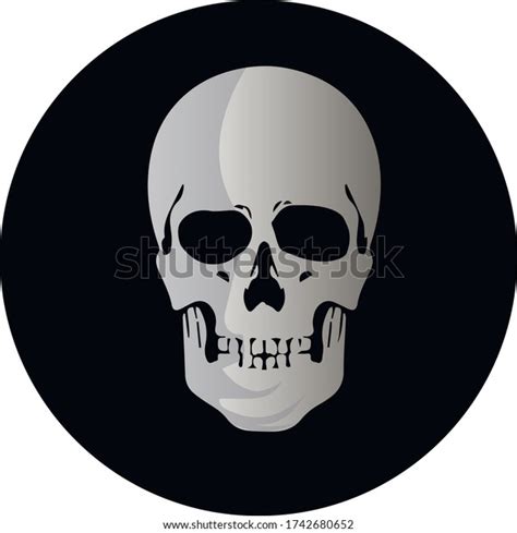 Skull Isolated Vector On Black Background Stock Vector Royalty Free