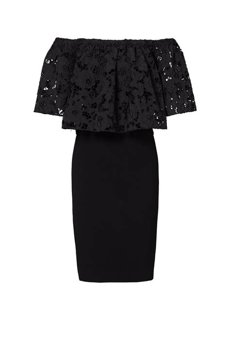 Black Lace Flower Cut Dress By Shoshanna For 59 Rent The Runway