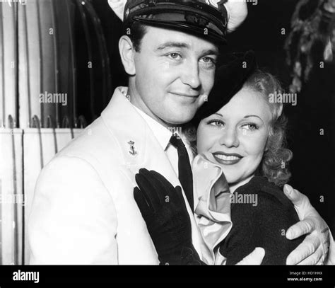 Engaged Couple Lew Ayres Left And Ginger Rogers 1934 Stock Photo Alamy