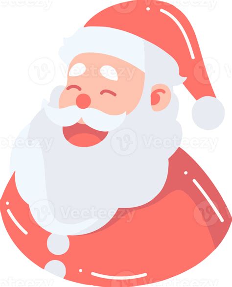 Hand Drawn Happy Santa Character In Flat Style 27119592 Png