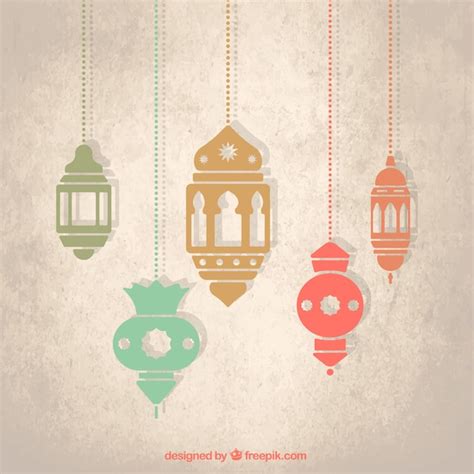 Arabic Lanterns Free Vector