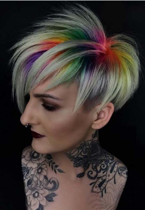 short layered haircuts you can really be crazy about it with images hair color crazy edgy