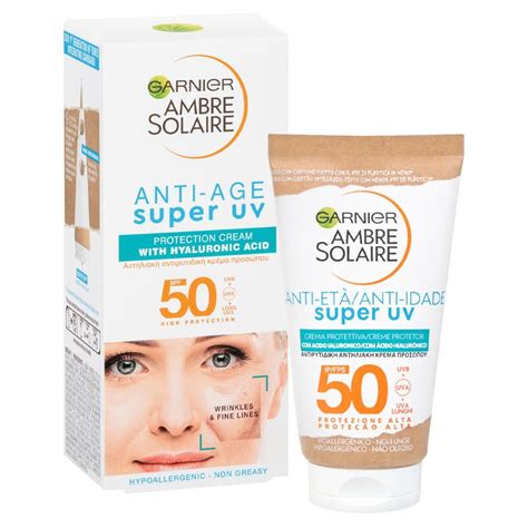 Ambre Solaire Super Uv Anti Age Face Protection Cream Spf50 Tube 50ml