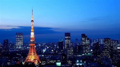 Tokyo Skyline Tokyo Tower P City Lights Japan Cityscape Hd