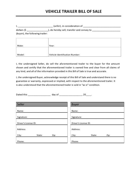 Camper Bill Of Sale Template Doc Example In 2021 Bill Of Sale