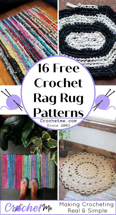 16 Free Crochet Rag Rug Patterns Crochet Me