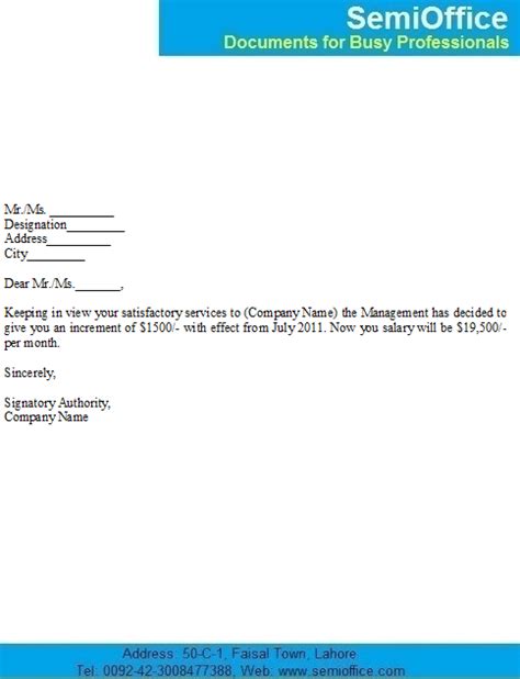 images  salary increase letter  employee template