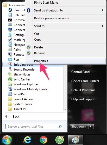 How To Assign Create A Keyboard Shortcut For Snipping Tool
