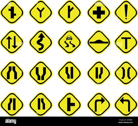 Vector Illustration Collection Of Traffic Signs Stock Vector Image