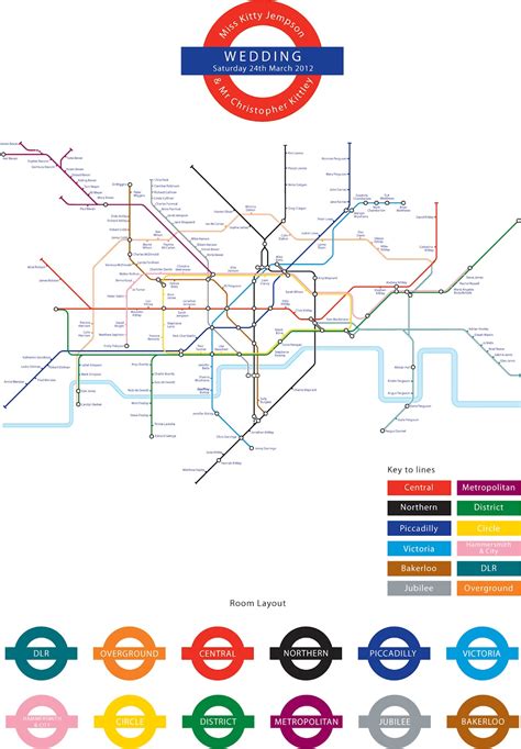Gemma Milly Illustration London Underground Wedding Seating Plan