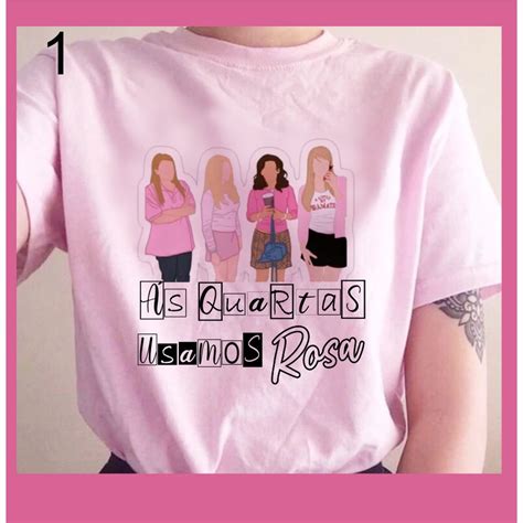 Camiseta Tshirt Criativa Meninas Malvadas Babylook Rosa Regina George