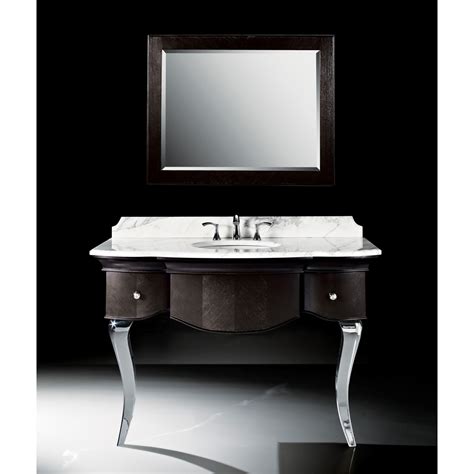 Eclife white bathroom vanity cabinet and sink units modern stand pedestal with square white ceramic vessel sink, chrome bathroom solid brass faucet and pop up drain combo, with mirror (a07b02w). Luxe Burke 51" Single Bathroom Vanity - Mica Black | Free ...