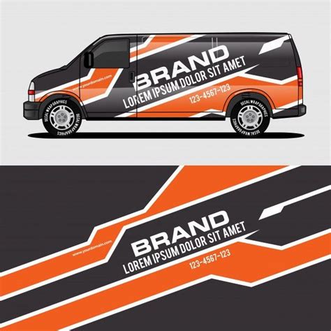 Orange Van Wrap Design Wrapping Sticker And Decal Design In 2021 Van