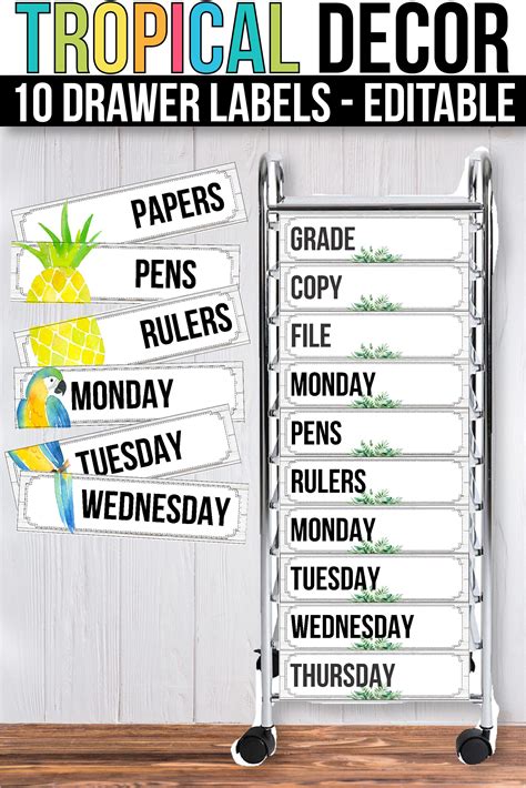 These Fun And Creative 10 Drawer Labels Are The Perfect Printables For