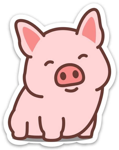 Printable Stickers Cute Stickers Smiling Pig Pig Logo Pig