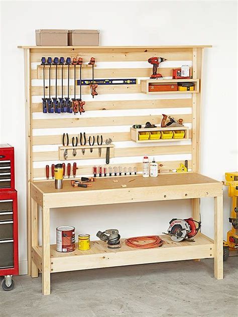So füllt sich der werkzeugschrank stück für stück. 2 Bauanleitungen für Heimwerker: Werktisch und Werkbank ...