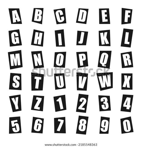 Vector Letters Alphabet Cut Out On Stock Vector Royalty Free