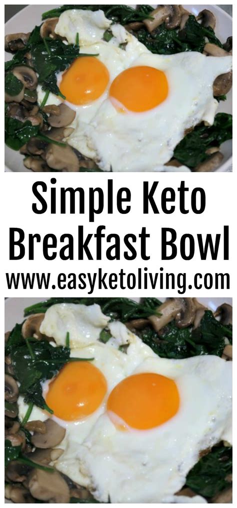 Simple Keto Breakfast Bowl Recipe Low Carb Garlic Veggies And Eggs