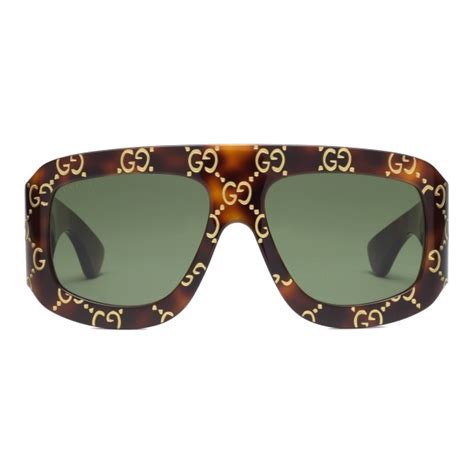 Gucci Rectangular Sunglasses With Gg Tortoiseshell Gucci Eyewear Avvenice