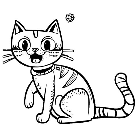 Funny Cats Coloring Page · Creative Fabrica