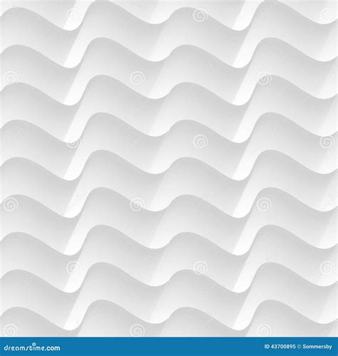 White Seamless Waves Abstract Pattern Stock Vector Illustration Of