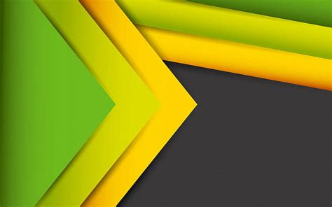 Abstract Art Green Yellow Yellow Black Abstraction Material Design