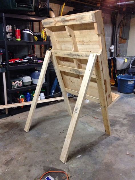Backstops give the arrow something to sink into if it sails past the target. Backside of archery target backboard. That's a pallet & found lumber (& creativity from my ...