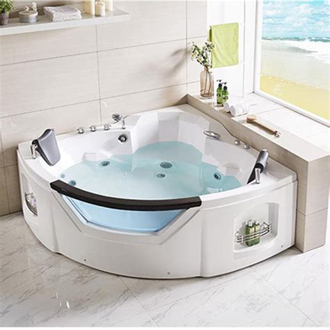 Indoor 2 Persons Corner Hot Tub Spa Bathtub Acrylic Massage Whirlpool Q312n China Bathtub
