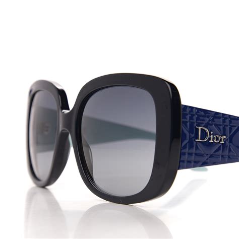 christian dior resin cannage dior lady lady 1d sunglasses black blue 568556