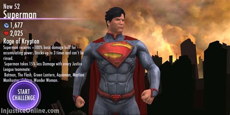 Injustice Gods Among Us Mobile New 52 Superman Challenge